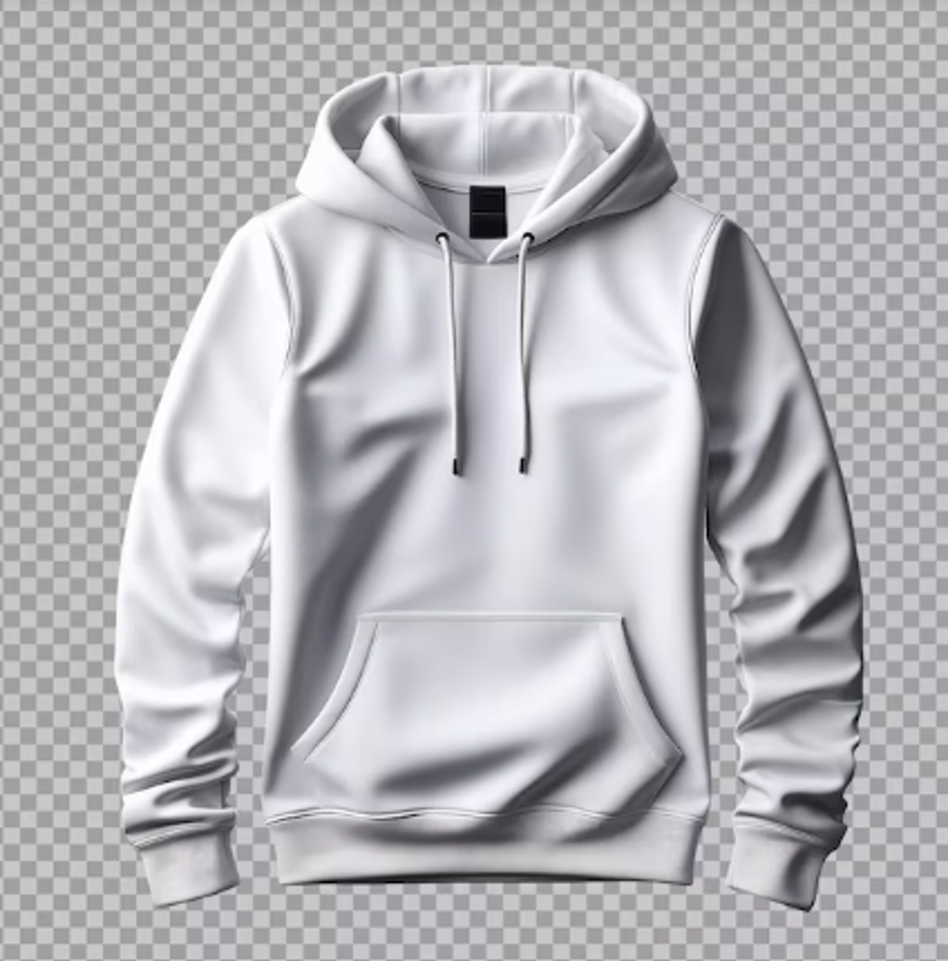 en hvit skjorte på en grå overflate